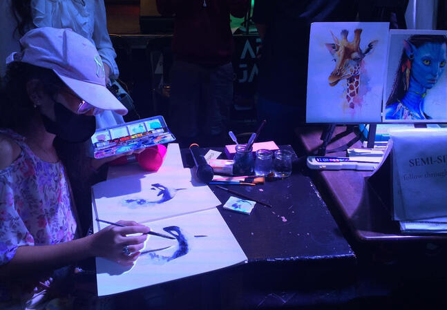 On the spot watercolor