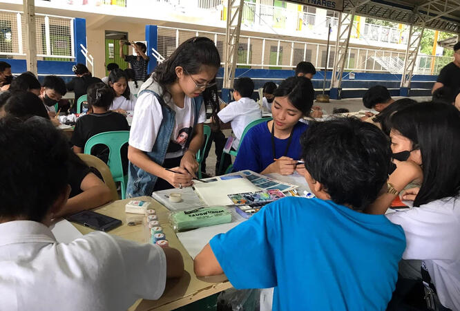 Teaching Art to students